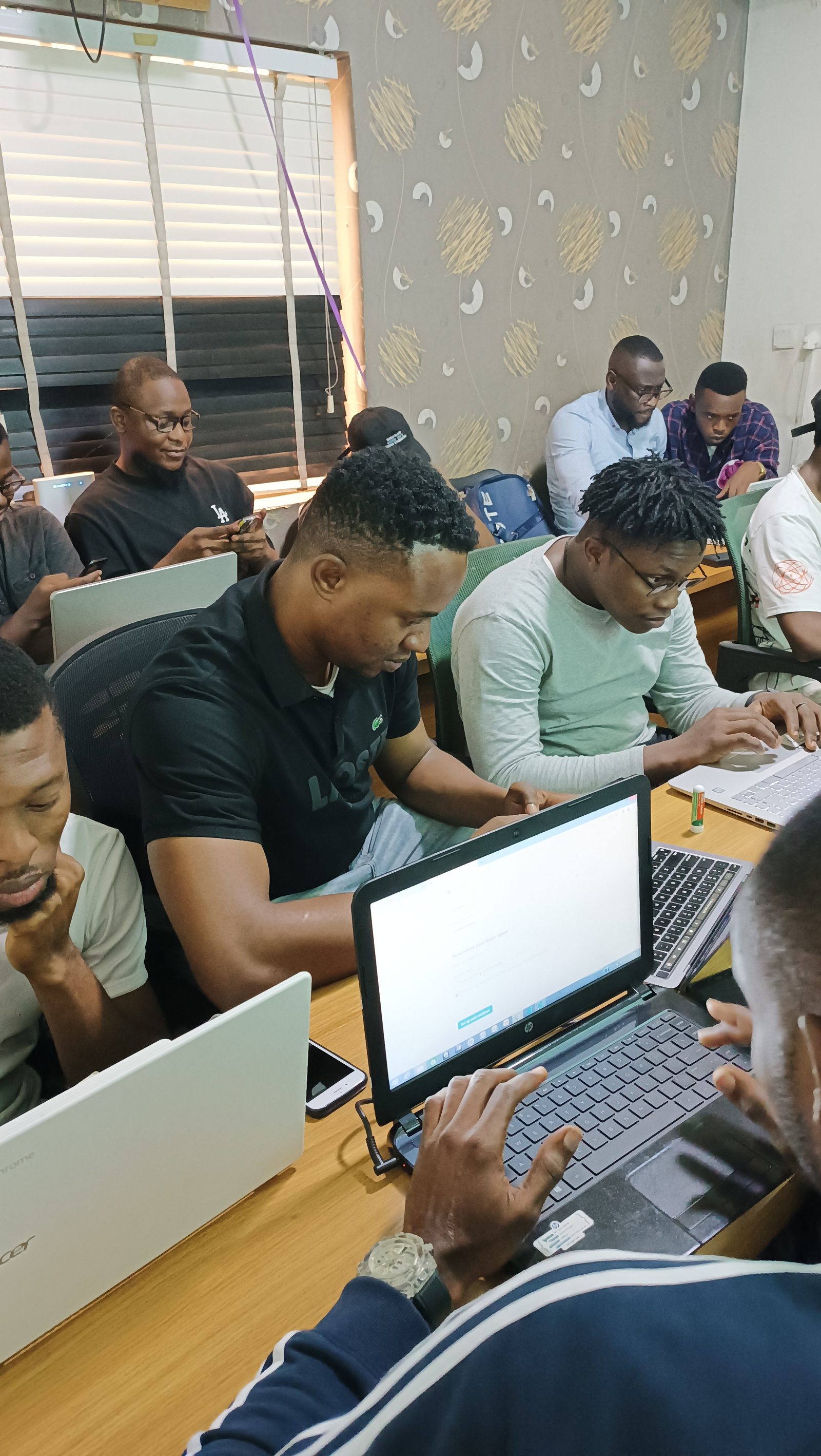 Students learning in the Tech Studio Academy computer lab